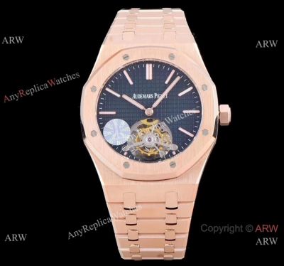 Replica Audemars Piguet Royal Oak 26510 Watch Rose Gold Blue Face 41mm